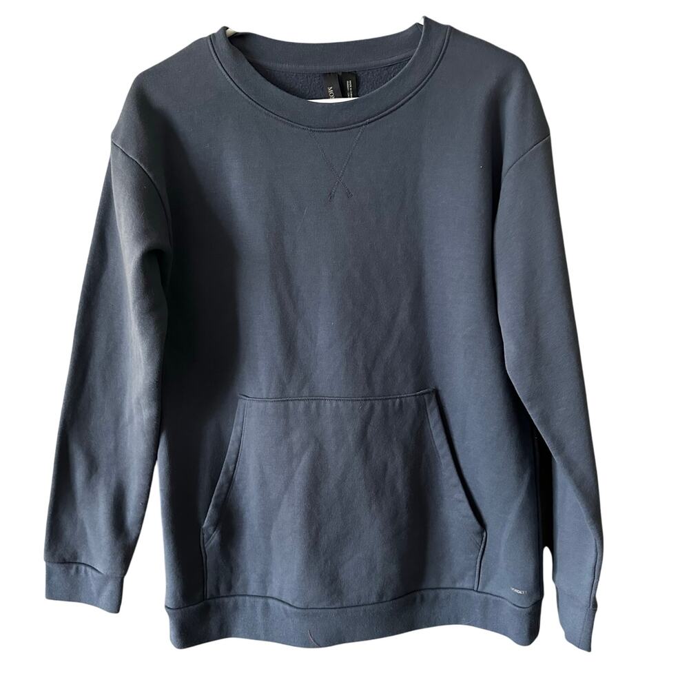 NWOT Mondetta Blue Women's Crewneck Sweatshirt with front pocket sz S